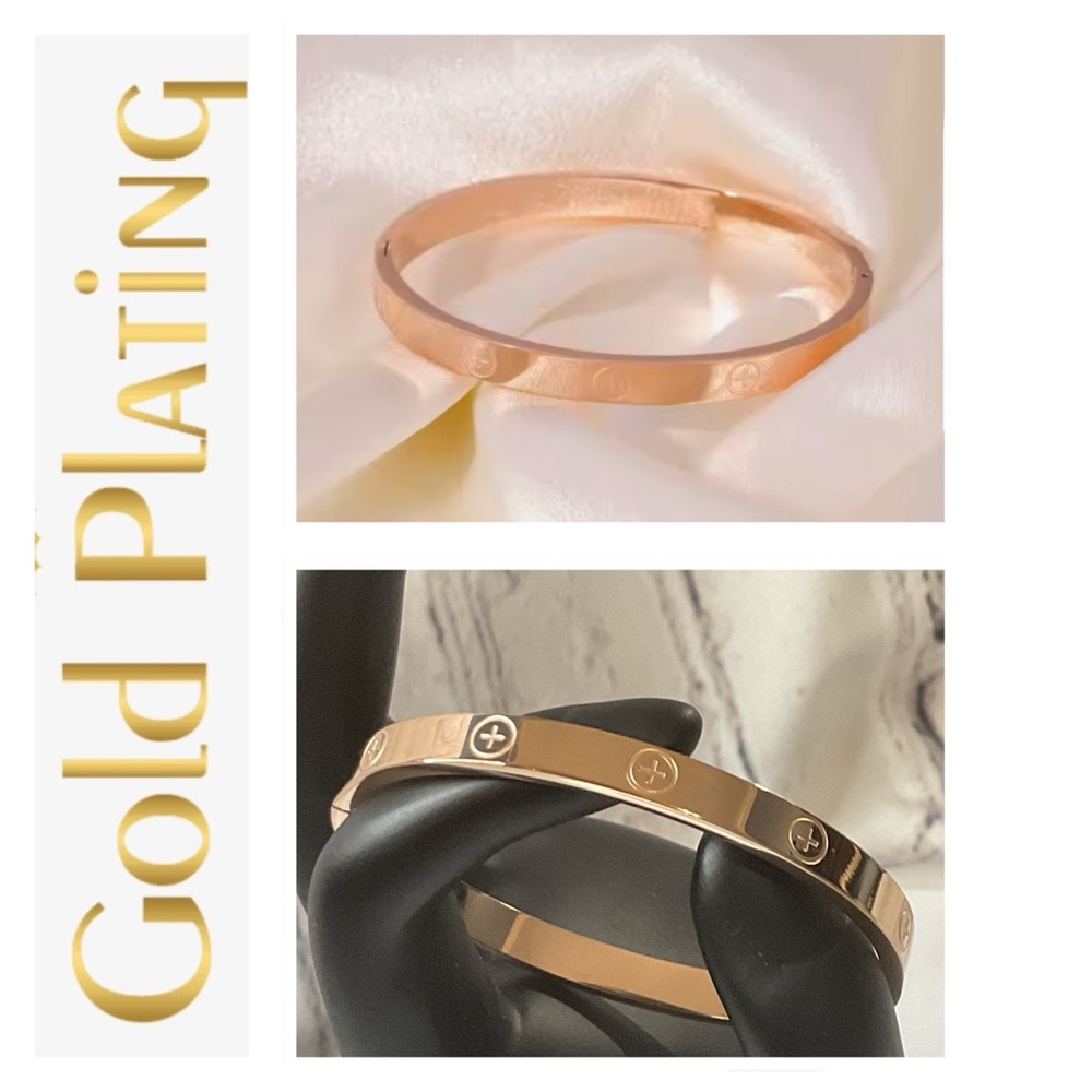 🐘🐘💓 14K Rose Gold Plated Hinge Bracelet